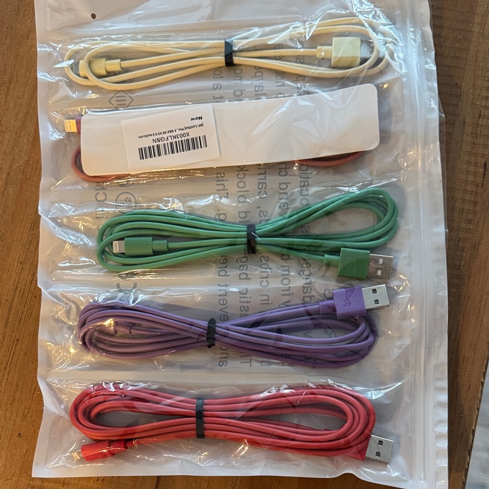 Colorful USB Charging Cable Set 5
